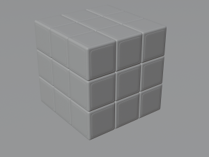 rubik cube resolved and non resolved blender 3D Model