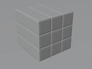 cubo de rubik resolvido e liquidificador n&atilde;o resolvido Modelo 3D