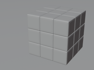 rubik cube resolved and non resolved blender 3D Model