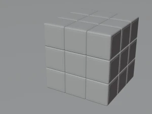 cubo de rubik resolvido e liquidificador n&atilde;o resolvido Modelo 3D