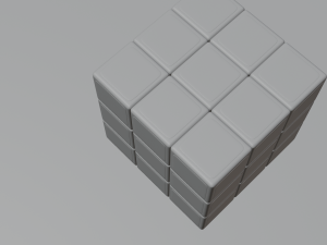 rubik cube resolved and non resolved blender 3D Model