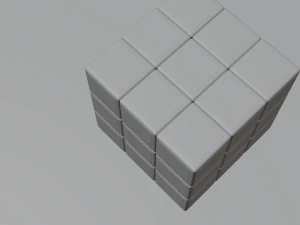 cubo de rubik resolvido e liquidificador n&atilde;o resolvido Modelo 3D