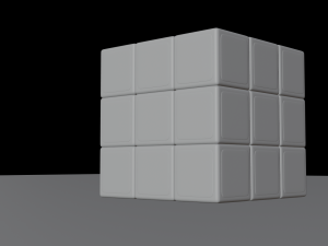 rubik cube resolved and non resolved blender 3D Model