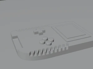 pink retro gameboy console blender 3D Model
