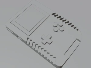 pink retro gameboy console blender 3D Model