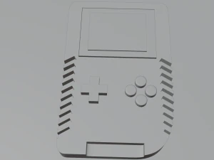 pink retro gameboy console blender 3D Model