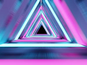 triangular tunnel animation blender Modèle 3D