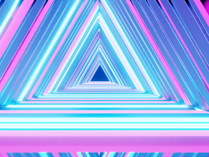 triangular tunnel animation blender Modèle 3D