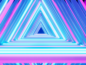 triangular tunnel animation blender Modèle 3D