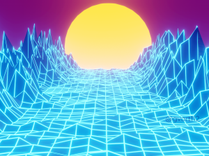 retrowave sunset 3D Model
