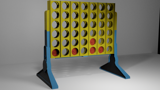 connect four set 3D Model .c4d .max .obj .3ds .fbx .stl .blend 