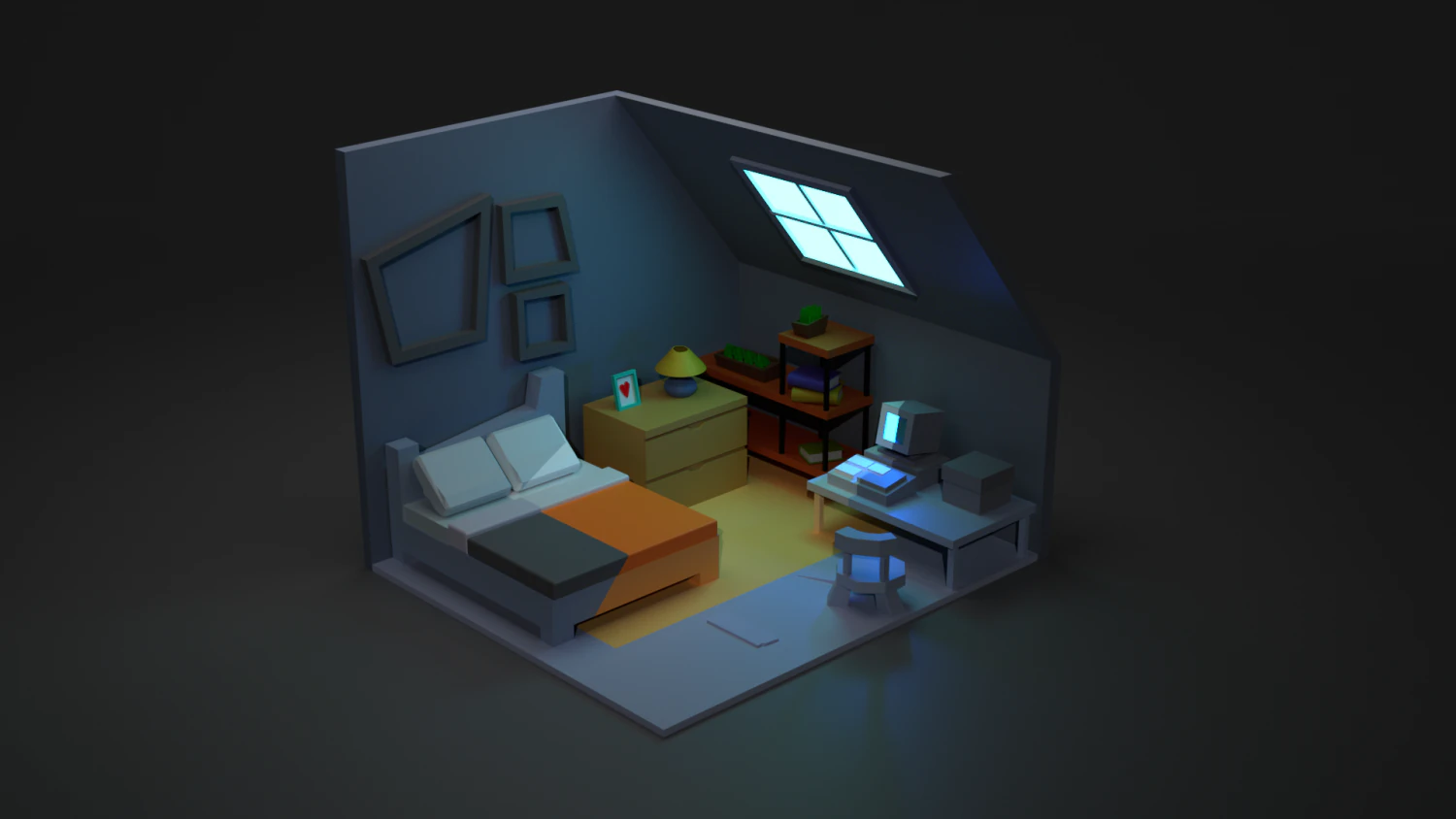 房间 3D 模型 .c4d .max .obj .3ds .fbx .stl .blend 