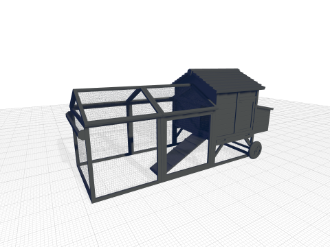 Bayer Feet Chicken Coop - Chicken Run Model 3D