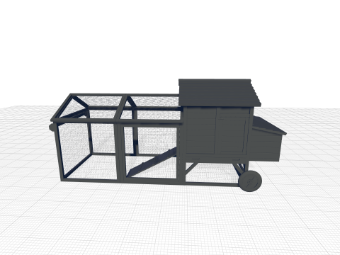 Bayer Feet Chicken Coop - Chicken Run Model 3D