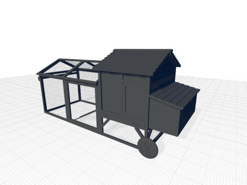 Bayer Feet Chicken Coop - Chicken Run Model 3D