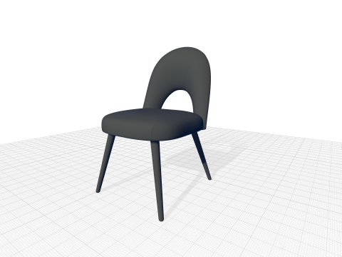Brutus Diner Chair 3D मॉडल