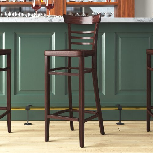 Dark Walnut Giulia Bar Stool Model 3D .c4d .max .obj .3ds .fbx .stl .blend