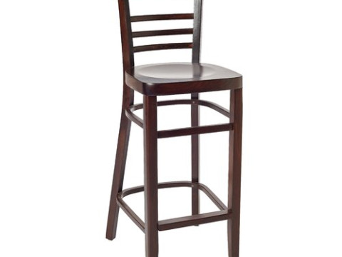 Dark Walnut Giulia Bar Stool Model 3D