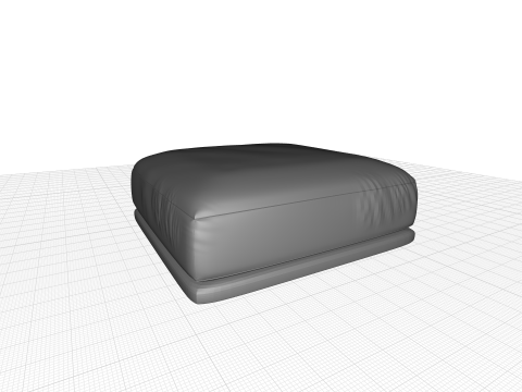 Sunday Small Ottoman 3D Model