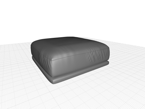 Sunday Small Ottoman 3D Model