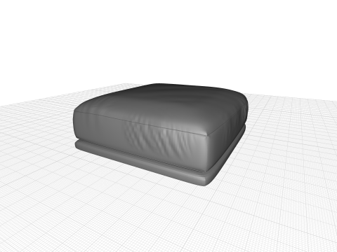 Sunday Small Ottoman 3D Model