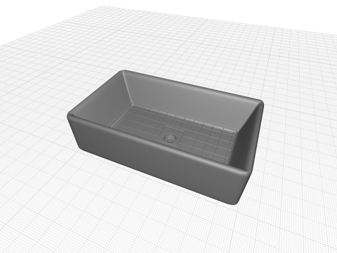 Cape Farmhouse Kitchen Sink 3D Modell