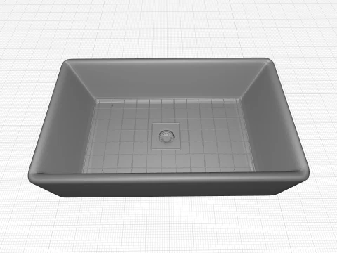 Cape Farmhouse Kitchen Sink 3D Model