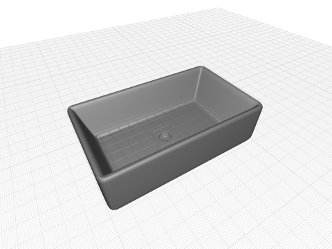 Cape Farmhouse Kitchen Sink 3D Modell