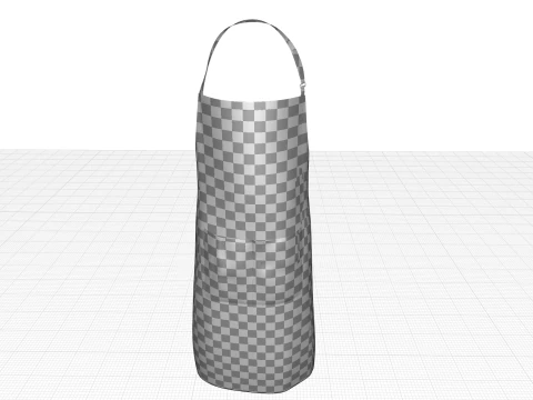 Chef Kitchen Apron - 5 Color 3D Model