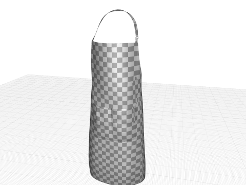 Chef Kitchen Apron - 5 Color Modello 3D
