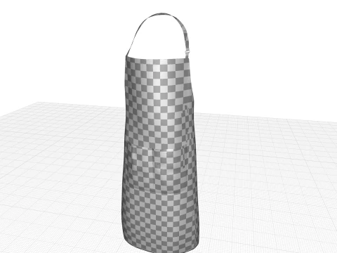 Chef Kitchen Apron - 5 Color 3D Model