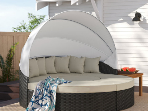 Mucha Wide Outdoor Patio Daybed 3D-Modell