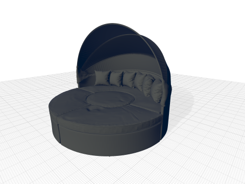 Mucha Wide Outdoor Patio Daybed 3D Модель