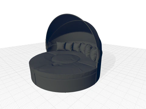 Molto ampio divano letto da patio per esterni Modello 3D