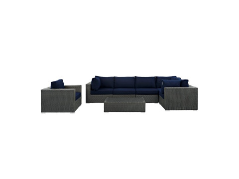 Tripp Wicker Rattan Seating Group Patio Conversation Chair Modello 3D