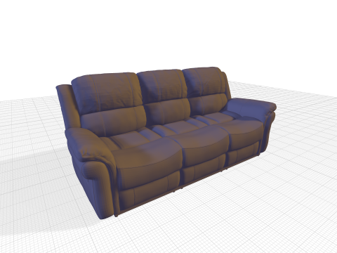 Arles Reclining Sofa - 3 Colour 3D Model