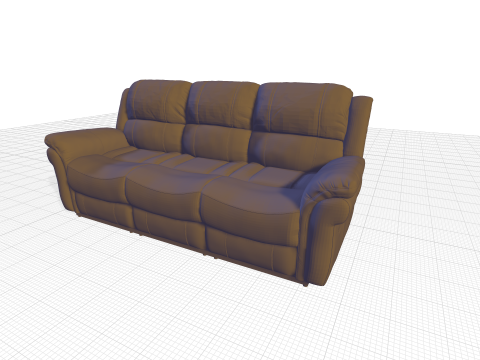 Arles Reclining Sofa - 3 Colour 3D Model