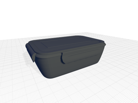 Lana Glass Meal Prep Food Storage Container Model 3D