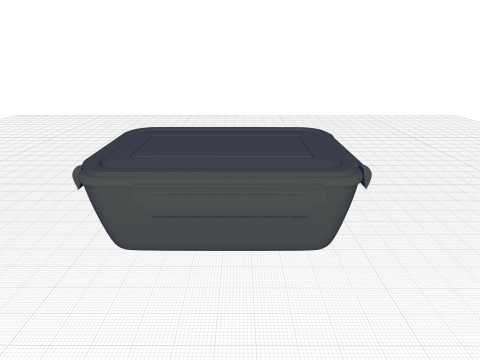Lana Glass Meal Prep Food Storage Container Model 3D