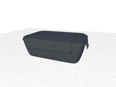 Lana Glass Meal Prep Food Storage Container Model 3D