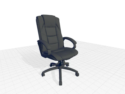 Leather Executive Chair - 2 colour 3D Model
