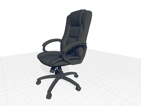 Leather Executive Chair - 2 colour 3D Model