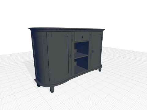 Fitu Drawer Buffet Table Model 3D