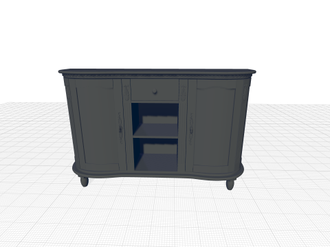 Fitu Drawer Buffet Table Model 3D