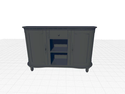 Fitu Drawer Buffet Table 3D Model