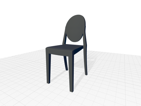 Victoria Ghost Side Chair 3D Model