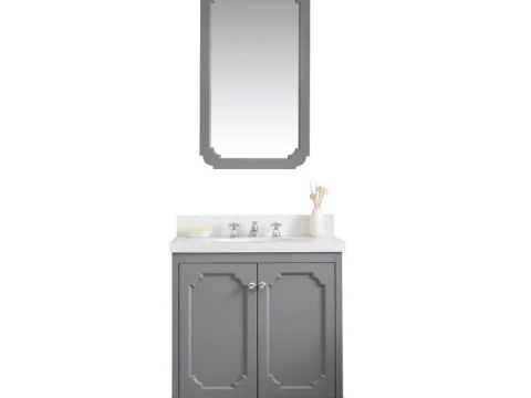 Queen Single Bathroom Vanity Set - 2 Colour 3D Model