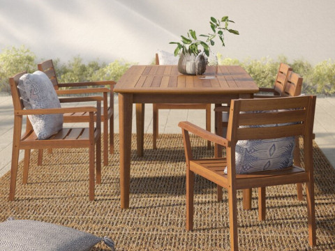 Amarrion Rectangular Long Dining Set Model 3D