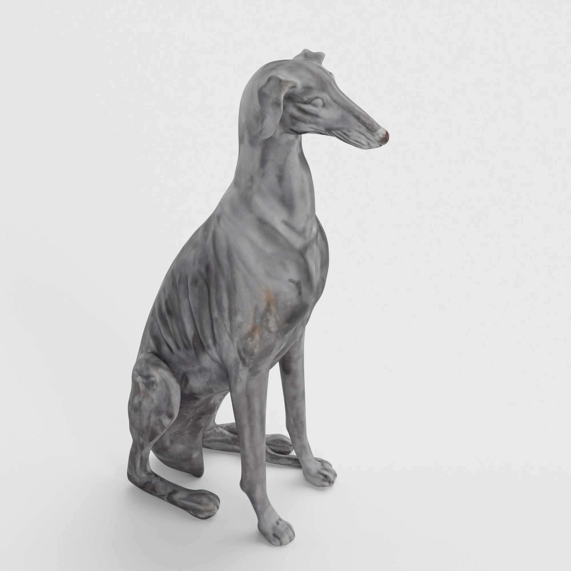 Dog Statue 3D Model .c4d .max .obj .3ds .fbx .stl .blend 
