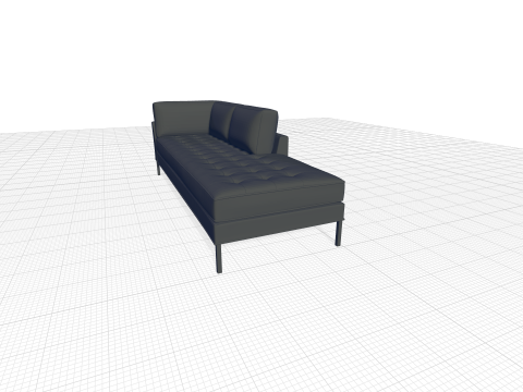 Paramount Daybed Long Chair Modelo 3D